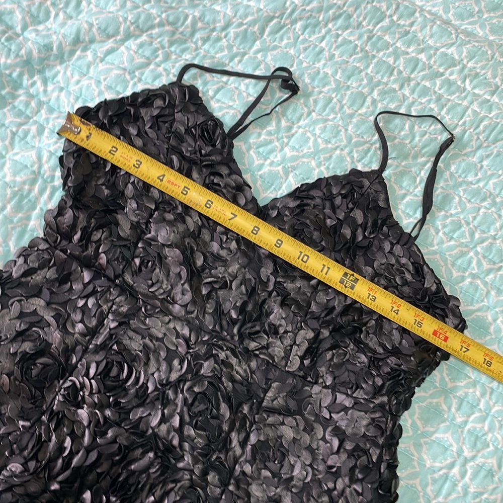 Faux Leather Three-Dimensional, Rosette Dress - image 6